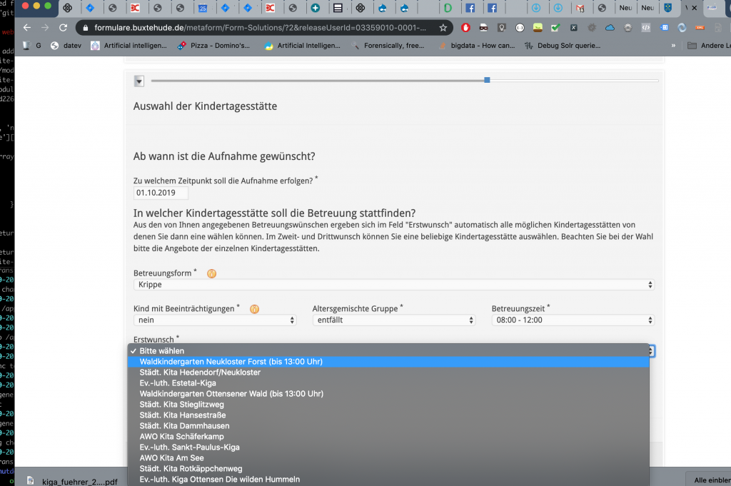 Wie melde ich mein Kind in der Kita / Waldkindergarten in Buxtehude an